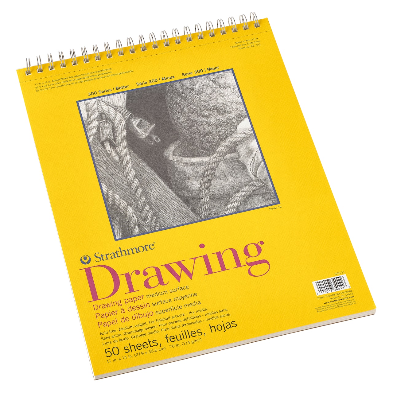 12 Pack: Strathmore® 300 Series Wired Drawing Paper Pad, 50 Sheets